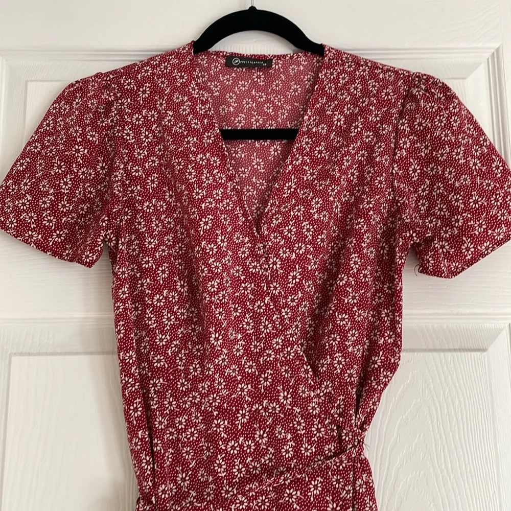 PrettyGarden Floral Wrap Dress π» - Picture 8 of 11